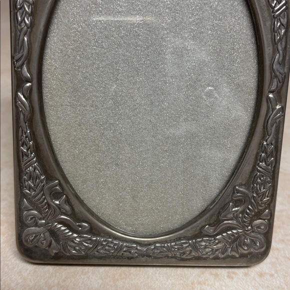 Vintage Silverplate  Photo Frame With Flowers And Ribbon Motif...Art Nouveau - Picture 4 of 7